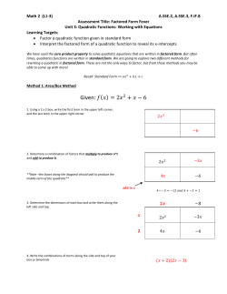 1.8 More Factored Form