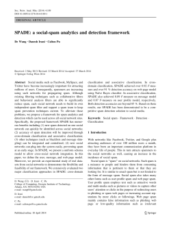 SPADE: a social-spam analytics and detection framework