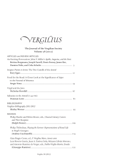 The Journal of the Vergilian Society Volume