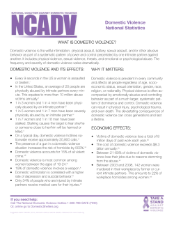 Domestic Violence National Statistics
