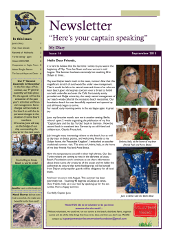 Newsletter - The Kaptan June Sea Turtle Foundation