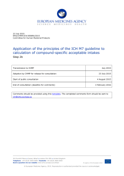 Application of the principles of the ICH M7 - EMA