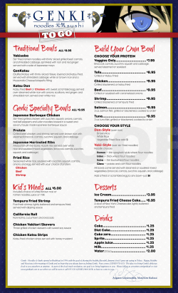 CHOOSE YOUR PROTEIN Veggies Only - Genki To-Go