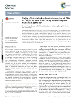 Highly efficient electrochemical reduction of CO2 to CH4 in an ionic