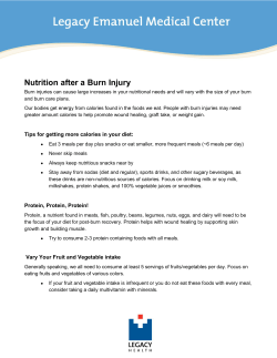 Nutrition after a Burn Injury