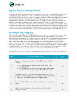 Supplier Invoice Submission Guide