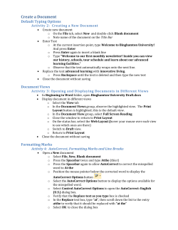 Create a Document - Binghamton University