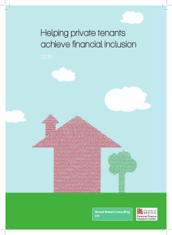 Helping private tenants achieve financial inclusion