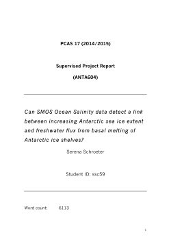Can SMOS Ocean Salinity data detect a link between increasing