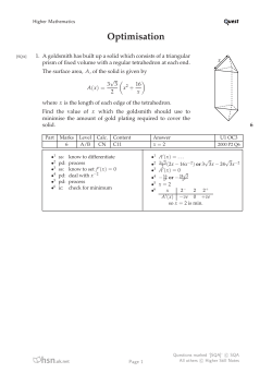 Optimisation Answers