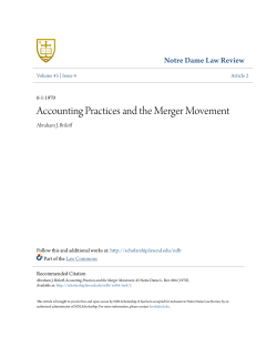 Accounting Practices and the Merger Movement