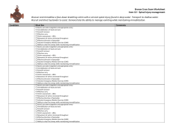 Bronze Cross Exam Worksheets