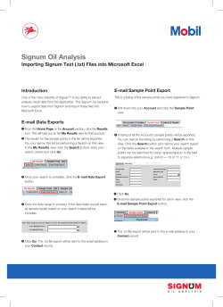 English - SIGNUM Oil Analysis