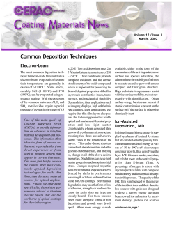 Common Deposition Techniques