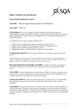 national unit specification: general information