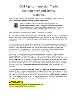 Civil Rights Immersion Trip to Montgomery and Selma, Alabama