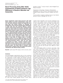 Neural Processing during Older Adults