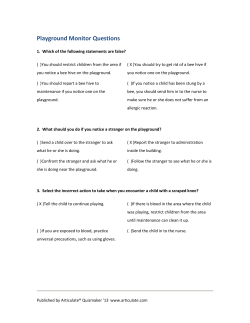 Playground Monitor Questions