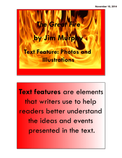 The Great Fire by Jim Murphy Text Feature