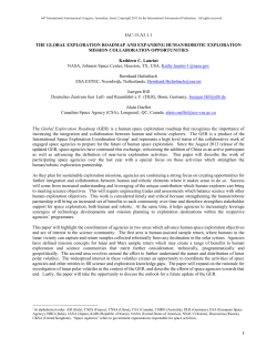 The Global Exploration Roadmap and Expanding Human/Robotic