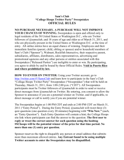 Sam`s Club College Hoops Twitter Party Official Rules 3