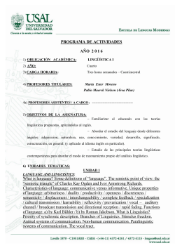 Ling&uuml;&iacute;stica I