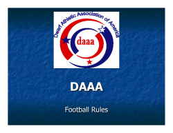 DAAA Flag Football Rules, 2016