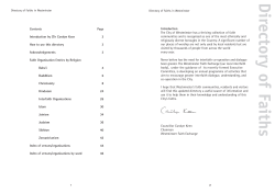 Directory of Faiths in Westminster (2007)