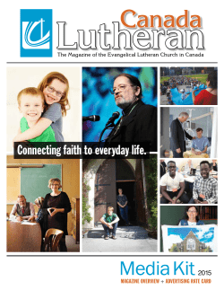 Media Kit2015 - Evangelical Lutheran Church in Canada