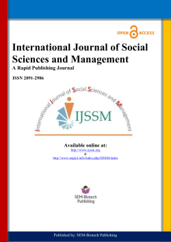 Full Text - International Journal of Social Sciences and Management