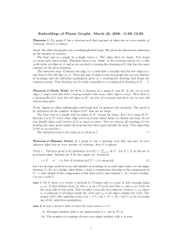 Embeddings of Planar Graphs. March 20, 2006. 11:00&ndash;12:30.