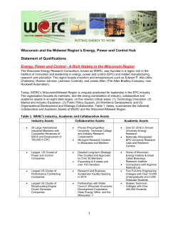 1 Wisconsin and the Midwest Region`s Energy, Power and Control