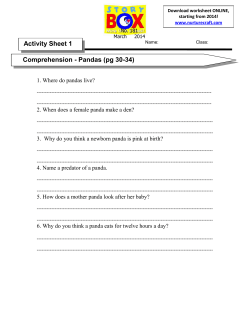 Comprehension - Pandas (pg 30-34) Activity Sheet 1