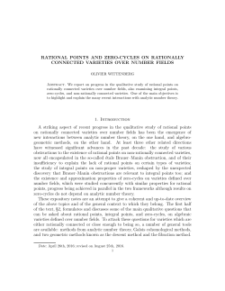 RATIONAL POINTS AND ZERO-CYCLES ON