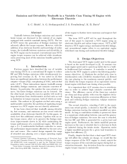 Emission and Drivability Tradeoffs in a Variable Cam Timing SI
