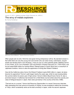 The envy of metals explorers