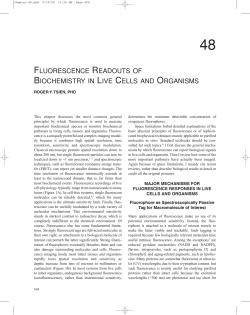 fluorescence readouts of biochemistry in live cells and organisms