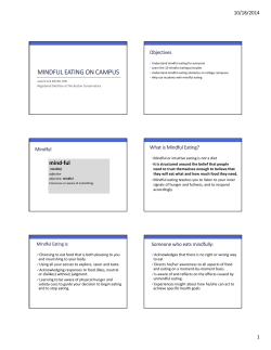 mindful eating on campus - New England College Health Association