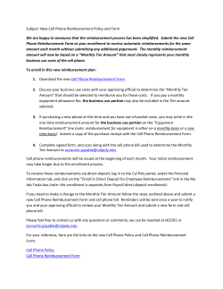 Subject: New Cell Phone Reimbursement Policy and Form We are