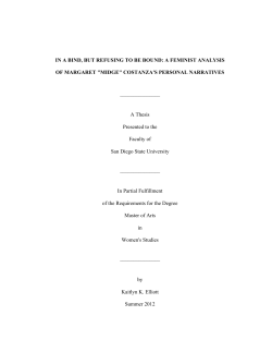 IN A BIND, BUT REFUSING TO BE BOUND: A FEMINIST ANALYSIS