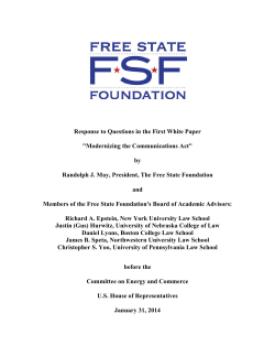 Modernizing the - The Free State Foundation