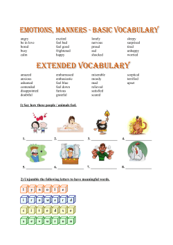 angry be in love bored busy calm excited feel bad feel good