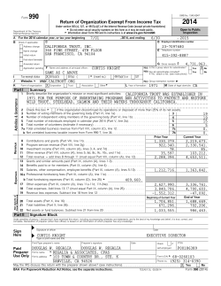 Return of Organization Exempt From Income Tax