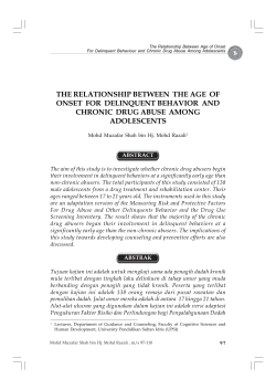 the relationship between the age of onset for delinquent behavior