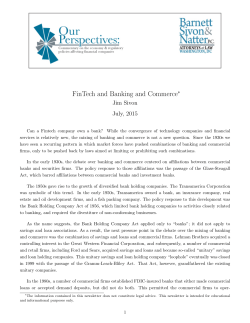 FinTech and Banking and Commerce