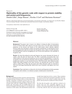Optimality of the genetic code with respect to protein - QuIC