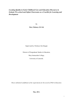 PhD in Education - Mary Immaculate Research Repository and