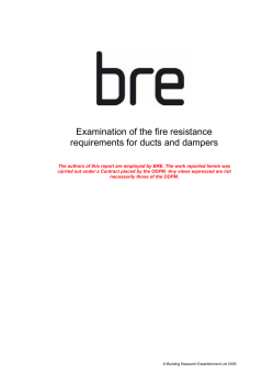 Examination of the fire resistance requirements for ducts
