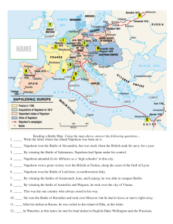 Napoleon Quiz of the Day on Geography