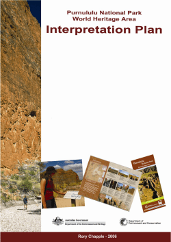 Purnululu National Park World Heritage Area Interpretation Plan